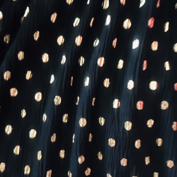 Black/Gold Dot Fit Flare Dress - Picture 3 of 5